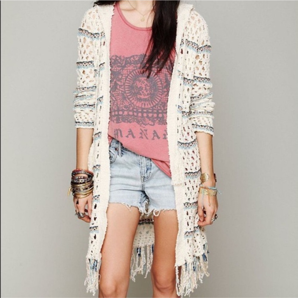 + FREE PEOPLE +  Sunblock Crochet Cardigan